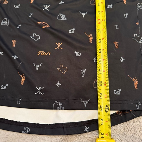 William Murray Tito’s Golf Sleeveless Polo Shirt Black Novelty Print Women L - Picture 7 of 9